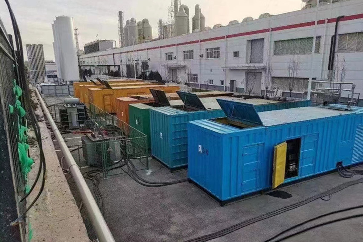 龙岩发电机租赁施工现场